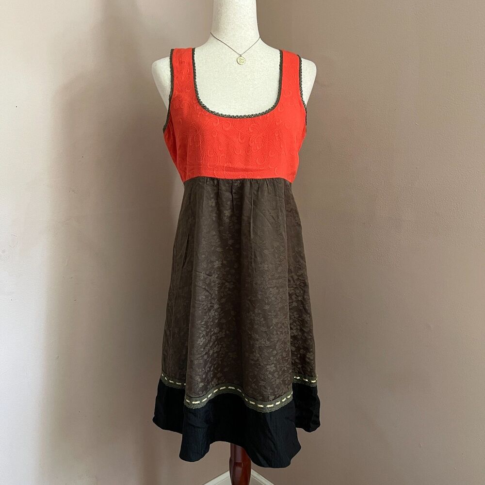 Moulinette Soeurs Anthropologie Silk Empire Waist Dress Whimsygoth Lagenlook 4